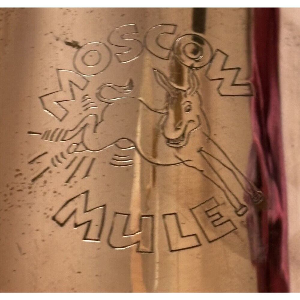 ANTIQUE HEAVY COPPER MOSCOW MULE DRINK CUP MUG MARKED N BULL PRODUCT RARE - Picture 3 of 8